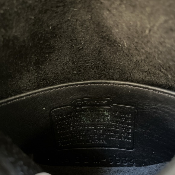 VTG Coach Everett Mini Coin Bag Black Leather Small Crossbody Purse USA 9934 - Picture 16 of 16